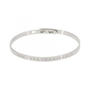 Bracelet à message "Une Tata Formidable" Laiton argenté