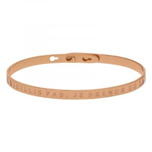 Bracelet à message "Je ne Vieillis Pas, Je Prends de La Valeur" Laiton rosé