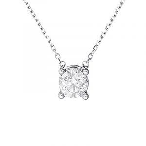 Collier "Attachement Enchant&eacute;" Or blanc et Diamant