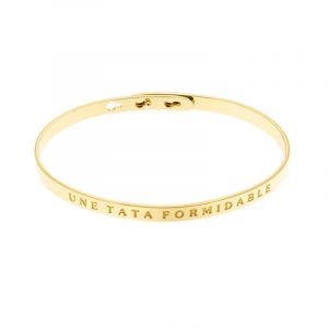 Bracelet à message "Une Tata Formidable" Laiton doré