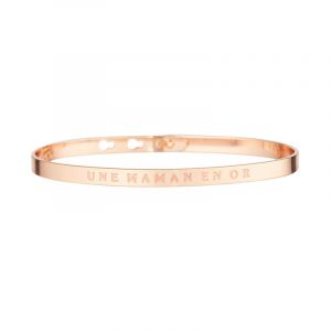 Bracelet à message "Une Maman en Or" Laiton rosé