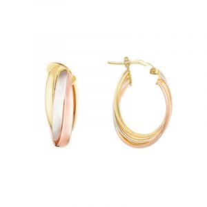 Boucles d'oreilles "Réminiscence" Or tricolore