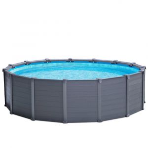 Piscine tubulaire ronde graphite intex Ø4.78 x 1.24 m