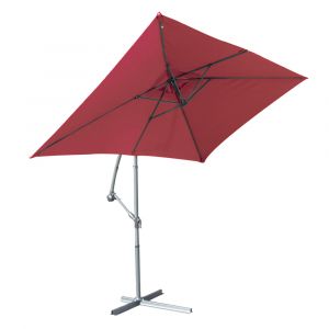 Parasol déporté super king - 300 x 200 cm - rouge