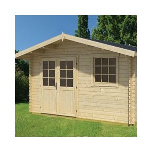 Abri de jardin en bois brut cyprus 5e - 14.8 m&sup2; - 28 mm