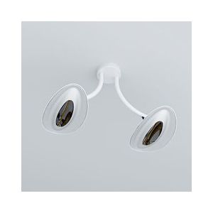 Plafonnier chauffant infrarouge double t&ecirc;te 2 x 1500 w - blanc