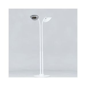 Lampe chauffante infrarouge double tête 2 x 2000 w - blanc/chrome