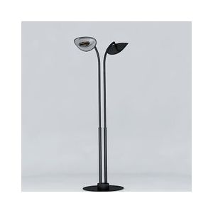 Lampe chauffante infrarouge double tête 2 x 2000 w - noir/chrome