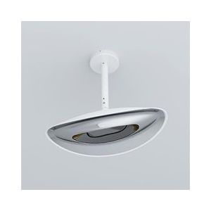 Plafonnier chauffant infrarouge 2000 w - blanc/chrome