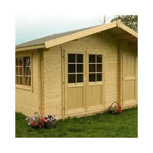 Abri de jardin en bois brut borkum 1 - 8,90 m&sup2; - 40 mm