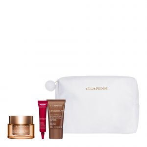 Clarins - Coffret Extra-firming Crème Jour, Crème Nuit, Soin Yeux, Sérum Visage & Trousse