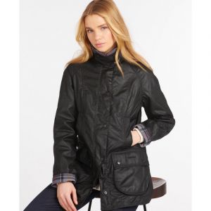 Barbour Beadnell Wax Jacket - Veste femme Black 8 / XS