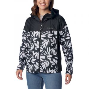 Columbia Flash Challenger™ Novelty Windbreaker - Veste coupe-vent femme Black Areca Print / Black XS