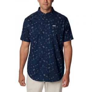 Columbia Rapid Rivers Printed Short Sleeve Shirt - Chemise homme Collegiate Navy Explorer XL