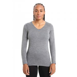 icebreaker 200 Oasis LS V - Maillot thermique laine mérinos femme Gritstone Heather S
