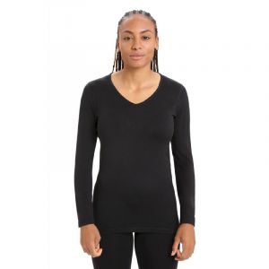 icebreaker 200 Oasis LS V - Maillot thermique laine mérinos femme Black M