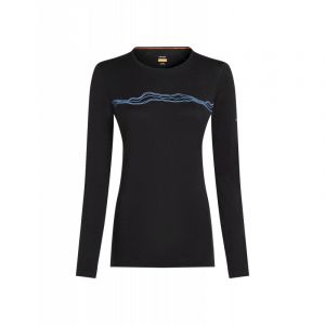 icebreaker 200 Oasis LS Crewe Mountain Pulse - Maillot thermique laine mérinos femme Black L