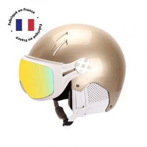 Diezz Français Major Infinit - Casque ski avec visière Champagne Nacre 59-61 cm