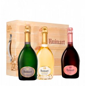 Ruinart Caisse bois Cave Urbaine Brut, Rosé, Blanc de Blancs Composition