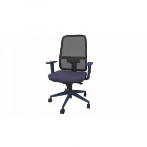 Fauteuil de bureau coque bleu en tissu Moovie Crème, vert pomme, violet, rouge, bleu clair, gris, bleu ou noir  103 cm ou 120,5 cm (avec têtière)
