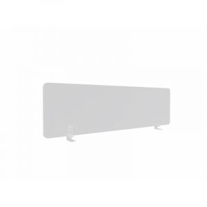 Panneau de s&eacute;paration frontal m&eacute;lamin&eacute; pour bureau individuel Domino Blanc, gris, argile ou noir