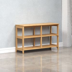 Etagère contemporaine en pin massif ciré miel H 63 cm Elwina Miel