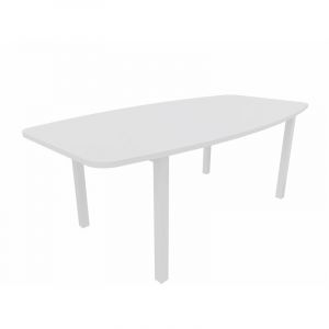 Table tonneau de réunion pieds métal Skyline Blanc, gris, argile, hêtre, nebraska, chêne fil, timber ou cèdre  200x72x100 cm