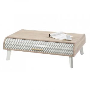 Table basse scandinave Vicky Blanc/gris