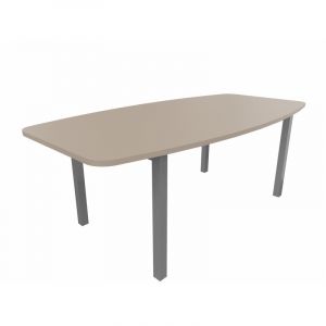 Table tonneau de réunion pieds métal Skyline Blanc, gris, argile, hêtre, nebraska, chêne fil, timber ou cèdre  200x72x100 cm