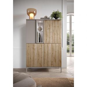Buffet haut chêne cadiz/gris cachemire Gentiane Chêne cadiz/gris cachemire