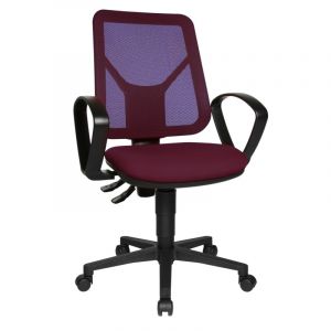 Siège de bureau en tissu Zumba Vert, orange, rouge, bordeaux, violet, bleu marine, gris, marron ou noir  97 cm