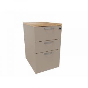 Caisson de rangement hauteur bureau Cosito Argile  42x72x60 cm