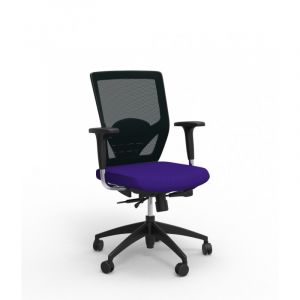 Chaise de bureau contemporaine en tissu Hawai Bleu