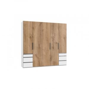 Armoire adulte contemporaine 250 cm chêne/blanc Jasper I Chêne/blanc  Hauteur216