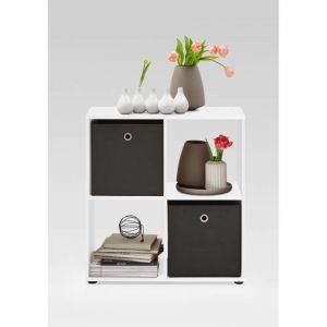 Etag&egrave;re contemporaine carr&eacute;e Elba Blanc