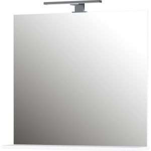 Miroir de salle de bain Maurine blanc, chêne ou gris