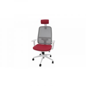 Fauteuil de bureau coque blanche en tissu Moovie Cr&egrave;me, vert pomme, violet, rouge, bleu clair, gris, bleu ou noir  103 cm ou 120,5 cm (avec t&ecirc;ti&egrave;re)