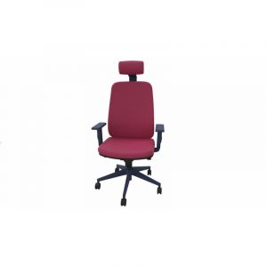Fauteuil de bureau coque bleu en tissu Moovie Crème, vert pomme, violet, rouge, bleu clair, gris, bleu ou noir  103 cm ou 120,5 cm (avec têtière)