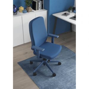 Fauteuil de bureau coque bleu en tissu Moovie Crème, vert pomme, violet, rouge, bleu clair, gris, bleu ou noir  103 cm ou 120,5 cm (avec têtière)