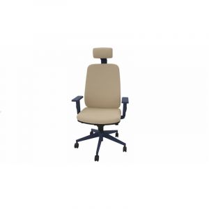 Fauteuil de bureau coque bleu en tissu Moovie Crème, vert pomme, violet, rouge, bleu clair, gris, bleu ou noir  103 cm ou 120,5 cm (avec têtière)
