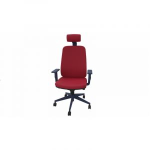Fauteuil de bureau coque bleu en tissu Moovie Crème, vert pomme, violet, rouge, bleu clair, gris, bleu ou noir  103 cm ou 120,5 cm (avec têtière)