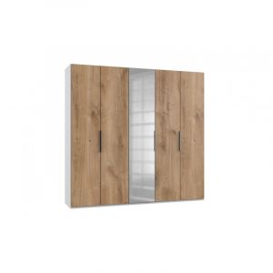 Armoire adulte contemporaine 250 cm chêne/blanc Jasper Chêne/blanc  Hauteur216