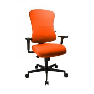 Fauteuil de bureau en tissu Sinchrone Beige, vert, orange, rouge, bordeaux, violet, bleu, grenat, bleu marine, gris foncé ou noir  107 cm