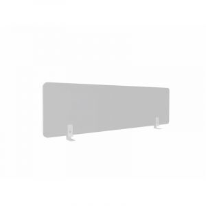 Panneau de s&eacute;paration frontal m&eacute;lamin&eacute; pour bureau individuel Domino Blanc, gris, argile ou noir