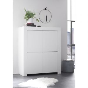 Bar moderne blanc mat Charlie Blanc laqué mat