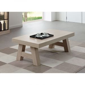 Table basse contemporaine rectangulaire coloris orme naturel Vaucluse Orme naturel