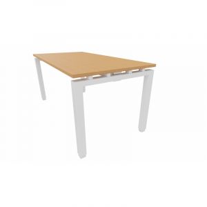 Bureau droit individuel Zelda Graphite, blanc, gris, hêtre, chêne moyen, poirier, wengé, acacia clair, acacia foncé, chêne veiné ou chêne grisé