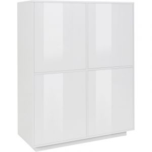 Buffet haut moderne Bluberry Blanc laqué, blanc laqué/chêne ou anthracite laqué