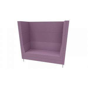 Canapé acoustique 2 places unicolore Push Bleu ciel, turquoise, mauve, orange, marron, vert, bleu gris, gris, gris foncé ou anthracite  153x149x66 cm