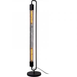 Lampadaire industriel pour salon 2xE27 noir Rexa Noir